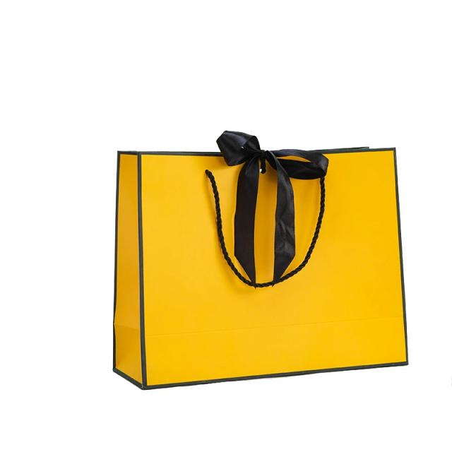 Sacos de Presente em Papel Reciclado com Arco de Fita - Elegantes Sacos de Compras para Casamentos, Vestuário e Jóias em Atacado