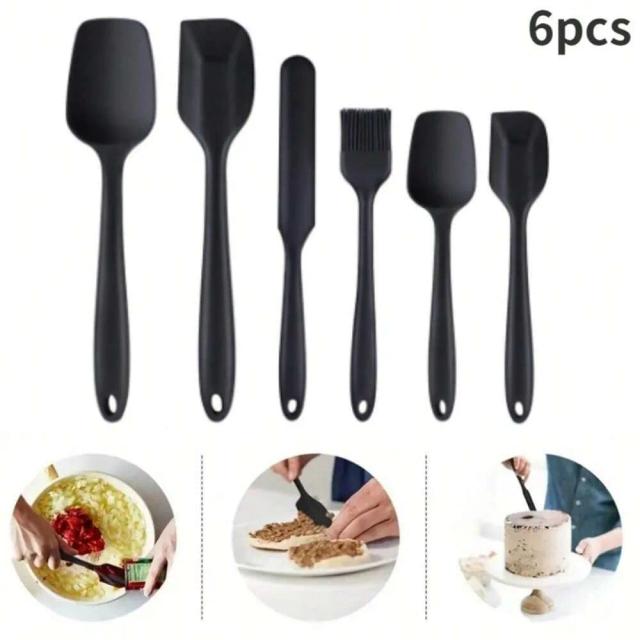 Espátula de Silicone Antiaderente e Resistente ao Calor - Conjunto Premium para Cozinhar e Misturar na Cozinha