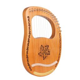 Mogno Lira Harpa com Ferramenta de Afinação para Crianças e Adultos, 16 Cordas, Instrumento de Madeira, Iniciantes - Image 2