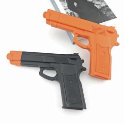 Pistola de plástico ABS para meninos, 2 cores, brinquedo esporte ao ar livre, prática, treinamento, pintura preta ou laranja, presentes DIY - Image 1