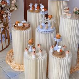 Mesa De Sobremesa De Arte De Papel, Carrinho De Bolo, Decoração De Festa De Aniversário, Decoração De Palco De Casamento, Suporte De Exposição Da Janela, Decoração De Casa - Image 1