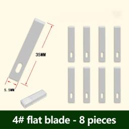 Precision Aluminum Alloy Cutter Blades Set, ferramentas manuais, artesanato, Hobby Paper Cutting, escultura, DIY Repair Tool, 8pcs - Image 5