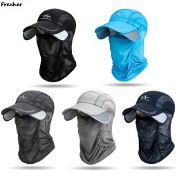 Unisex Respirável Mesh Sun Hat, Professional Outdoor Sports Caps, Caminhadas, Pesca, Ciclismo, Face Cover Viseiras, Novo - Image 1