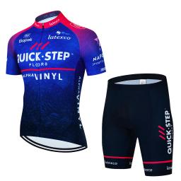 QUICK STEP-Conjuntos masculinos de ciclismo, roupas de ciclismo, manga curta, terno de bicicleta MTB, roupas de bicicleta pro verão - Image 4