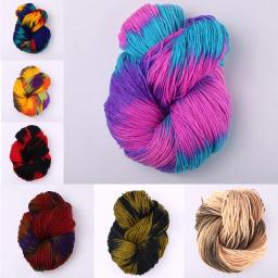 Fio de tricô colorido para artesanato DIY, fio de crochê feito à mão, fibra acrílica macia, anti-pilling, tingida, misturada, bebê, inverno, 50g - Image 4