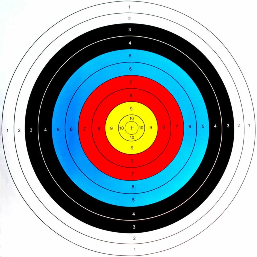 Papel durável tiro com arco alvos, treinamento prático para seta arco, dardos esportivos, caça atirar acessórios, 40x40cm, 10 pcs - Image 1