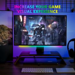 Barra de luz de tela RGB para desktop, Tela RGB regulável, Efeito LED Dynamic Rainbow, Brilho ajustável - Image 2