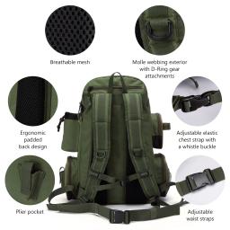 Bassdash Saco De Pesca Combater Mochila Leve Tático Combater Caixa Multifuncional - Image 5