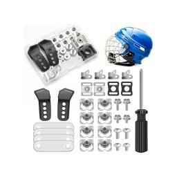 Futebol Kit de reparo do capacete para adultos, capacetes fivela, parafusos, porcas, hardware, hóquei, peças de reposição do capacete, esportes, 31pcs - Image 4