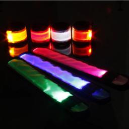 Braçadeira de luz LED para esportes ao ar livre, cinto de segurança, braço, perna, pulseira de advertência, ciclismo, bicicleta, bicicleta, festa, noite, corrida, suporte, 2pcs - Image 4