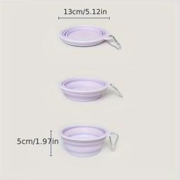 Bacia dobrável do silicone para o cão, recipiente portátil do alimento, curso ao ar livre, cor do macaron, fontes do animal de estimação - Image 6