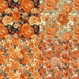 Panalisa-Pacote De Papel De Scrapbooking Estampado Floral, Fundo Do Artesanato DIY, Estilo Laranja, 6 "x 6", 24 Folhas - Image 2