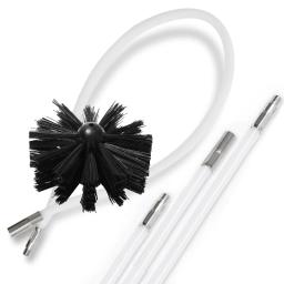 Escova rotativa longa para chaminé, 600mm, alça longa, haste flexível para secador de chaminé, tubo interno de parede e ferramentas de limpeza de telhado - Image 1