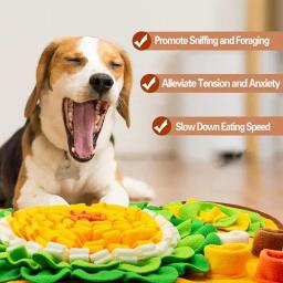 Tapete Snuffle para cães e gatos, jogo interativo para o tédio, gato e cachorro Puzzle, almofada de alimentação lenta, jogo interativo, 25x17" - Image 5