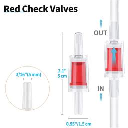 Kit de acessórios para bomba de ar de aquário, tubo transparente padrão da companhia aérea, conector de válvula de verificação de bolha de ar, para tanque de peixes, bomba de oxigênio - Image 4
