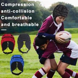 Capacete de rugby com alça ajustável, protetor de cabeça resistente a impactos, capacete protetor para crianças e jovens, futebol e esqui - Image 2