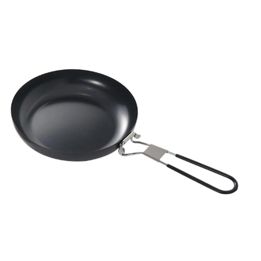 Mini Panelas de acampamento antiaderente, Grelhar Panela com alça dobrável, Ferro, Ferramentas ao ar livre, Cozinha, Caminhadas, Piquenique, Churrasco, Mochila - Image 1