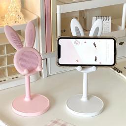 Cute Cartoon Bunny Phone Stand, ajustável e compatível com iPhone, Kindle, IPad, Switch, Tablet e muito mais - Image 4