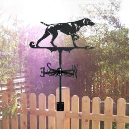 Metal Foxhound Weather Vane Standing Decor, Roof Weathervane Decoração de jardim para amantes de cães, Shed Home Fence Post, presente, novo - Image 5