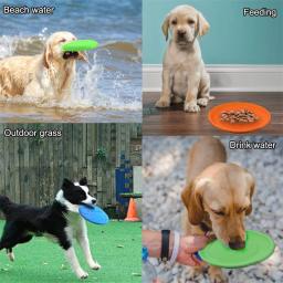 Silicone Jogo Frisbee Discos Voadores para Cão, Brinquedos Interativos, Treinamento, Pet Supplies, Moda, 15 cm, 18 cm, 22cm - Image 3