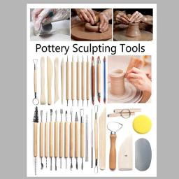 Pottery Clay Sculpting Tools Kit Argilas de cera cerâmica Ferramentas de escultura para artesanato, conjunto de ferramentas de modelagem 11 a 99 peças por conjunto - Image 3