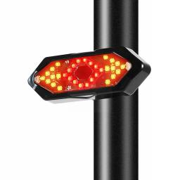 USB de carregamento LED bicicleta cauda luz, Night Riding, controle remoto sem fio, Turn Signal Lights, 32 LEDs - Image 3