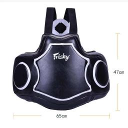 Boxe profissional protetor do corpo para homens e mulheres, equipamento de proteção, engrenagem protetora para Mma, treinamento das artes marciais, preto - Image 5