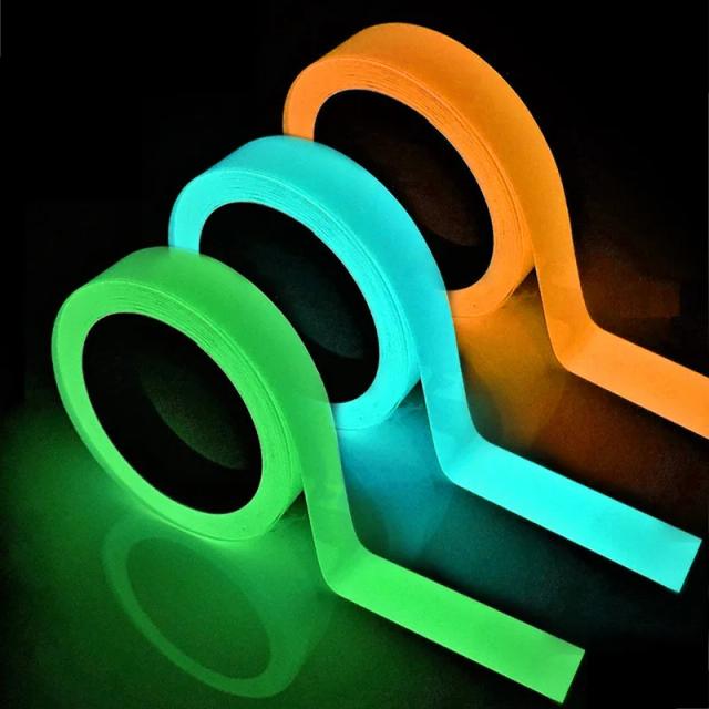 Fita Luminosa Colorida Reflexiva para Bicicletas e Escadas - Adesivos Anticolisão e Antiderrapante Fluorescente