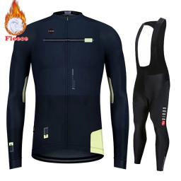 Equipe Ciclismo Conjunto de Roupas, Manga Longa Jersey, Jaqueta de Bicicleta Térmica, Calças, Bib, MTB Jersey, Mountain Bike, Inverno, 2023 - Image 4