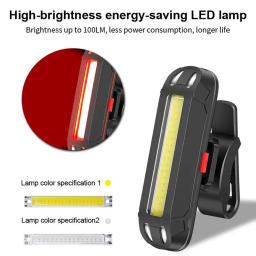 Super brilhante led luz traseira da bicicleta 5 modos de iluminação usb recarregável selim garfo luz aviso segurança lanterna traseira da bicicleta - Image 3