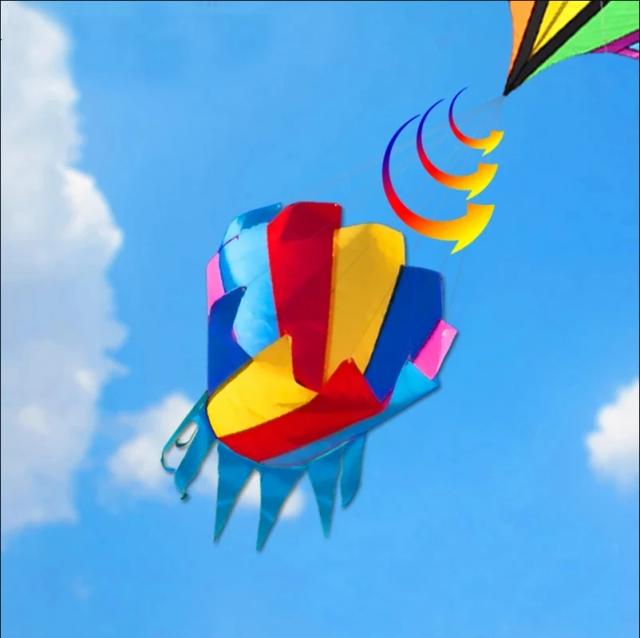 Kite Colorido de Nylon Grande com Windsocks, Paracaídas e Dragão de Papel - Brinquedos Infantis com Frete Grátis