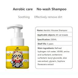 Cat Shampoo Conditioner 2in 1 Gel de Banho, Hidratante Suave, Remove Profundamente Sujeira, Cabelo Natural, Produtos de Limpeza Pet, 250ml - Image 4