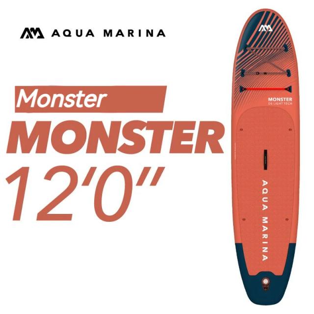 AQUA MARINA Monster SUP Board Inflável para Surf com Acessórios - Conjunto Stand Up Paddle laranja de 3,66 m