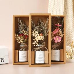 Decoração De Buquê De Flores Secas, Caixa De Presente, Buquê De Respiração Do Bebê, Fontes Do Partido - Image 1