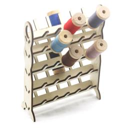 50 carretéis de costura bordado linha rack organizador destacável suporte de rosca de madeira parede pendurado cones suporte prateleira ferramenta - Image 1