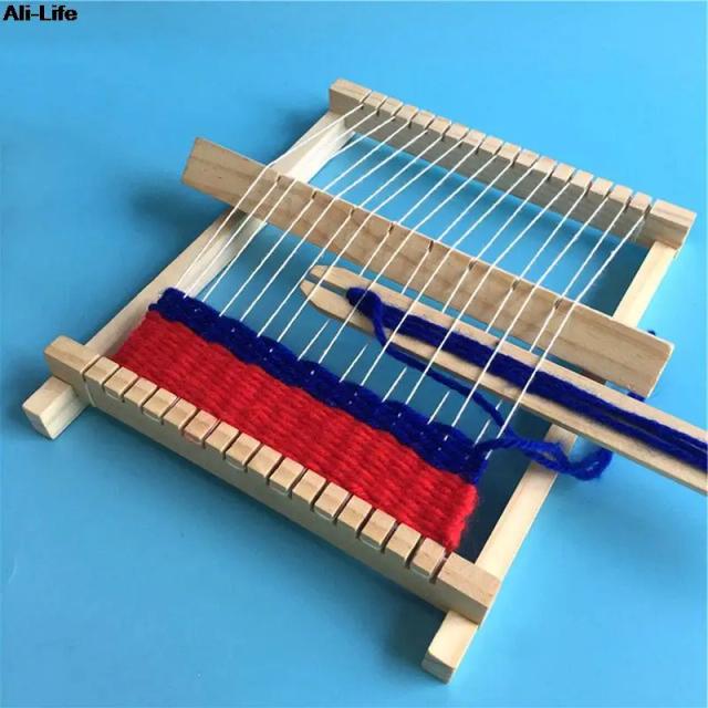 Tear de Tricô Artesanal para Crianças com Acessórios: Mini Tear de Madeira Tradicional DIY