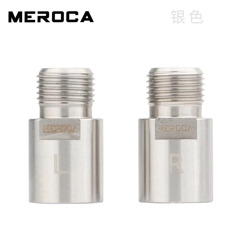 Meroca material de aço inoxidável extensores do eixo do pedal da bicicleta parafusos extensão espaçadores para pedais da bicicleta estrada mtb - Image 1