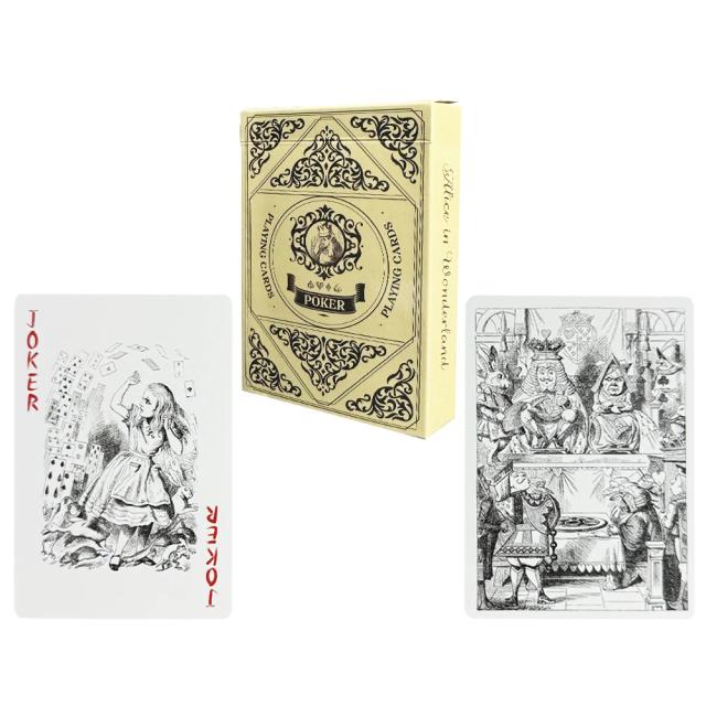 Alice Clássica: Encantadora Diversão com Cartas de Poker Vintage e Retro