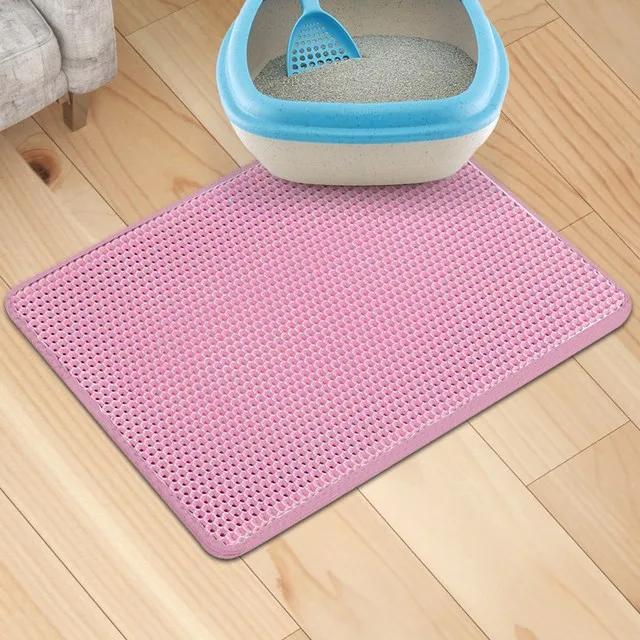 Impermeável dupla camada EVA Cat Litter Mat Tapete de estimação dobrável, almofadas de cama para gatos, suprimentos limpos - Image 1