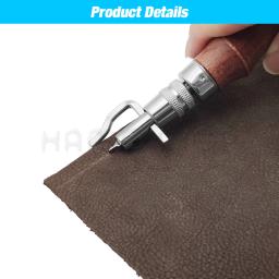 Costura ajustável profissional e entalho artesanato de couro vinco, aparador multifuncional, ferramentas artesanais, DIY, 7 em 1 - Image 4