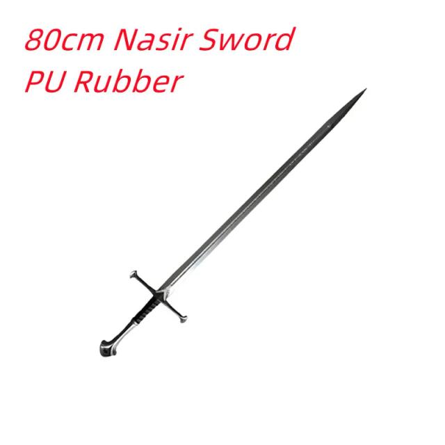 Espada de cavaleiro paladino de 105cm, arma de cosplay 1:1, espada nasir medieval, guerreiro prateado, dramatização, segurança de halloween, modelo pu, presente