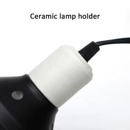 Conjunto de lâmpada para répteis, 300w e27, iluminação 100-240v, suporte de lâmpada de aquecimento uvb, suporte de lâmpada para animais de estimação, abajur, lâmpadas de emissão para répteis - Image 3