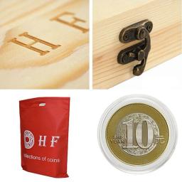 30/50/100 pçs caixa de armazenamento de moedas de madeira cápsula caso com junta protetora para moedas comemorativas medalha coleção suprimentos - Image 4