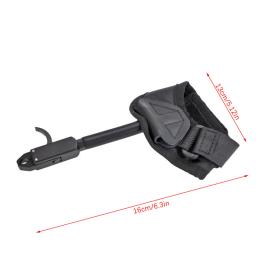 1pc pinça de tiro com arco liberação ajuda cor preta arco composto cinta tiro pro seta gatilho pulseira arco tiro com arco - Image 6