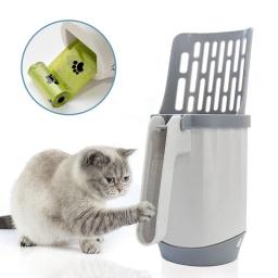 Colher De Pá De Linho De Gato Com Saco De Recarga, Filtro Pet, Selecionador De Lixo De Banheiro Limpo, Suprimentos De Gato, Caixa De Auto Limpeza - Image 1
