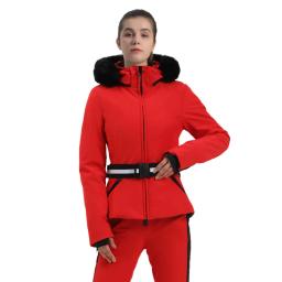 Gsou 2024 nova jaqueta de esqui das mulheres espessamento snowboard macacão feminino inverno à prova vento à prova dwindproof água respirável roupas casaco de esqui - Image 4