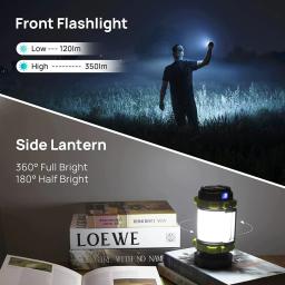 Lanterna LED recarregável para Camping, Power Bank, 6 Modos, impermeável, lanterna para caminhadas, ao ar livre e recreação, 3000mAh, novo - Image 2