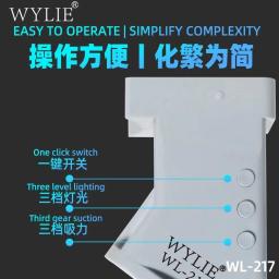 WYLIE-Exaustor com Luz, Poderoso Absorvente de Fumaça, Fumos para Microscópios, PCB Board Repair, Soldagem Smoke Removal Tool, WL-217 - Image 4