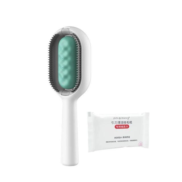 Removedor de pelos para cães e gatos - escova de silicone com tanque de água e pente para limpeza eficaz