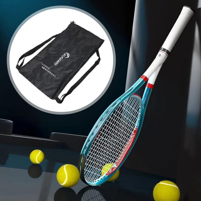 Capa de Raquete de Tênis e Badminton com Cordão e Bolso - Mochila de Viagem para Jogadores de Squash